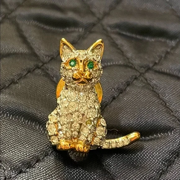 Swarovski Jewelry Retired Swarovski Signed Kitten Cat Pin